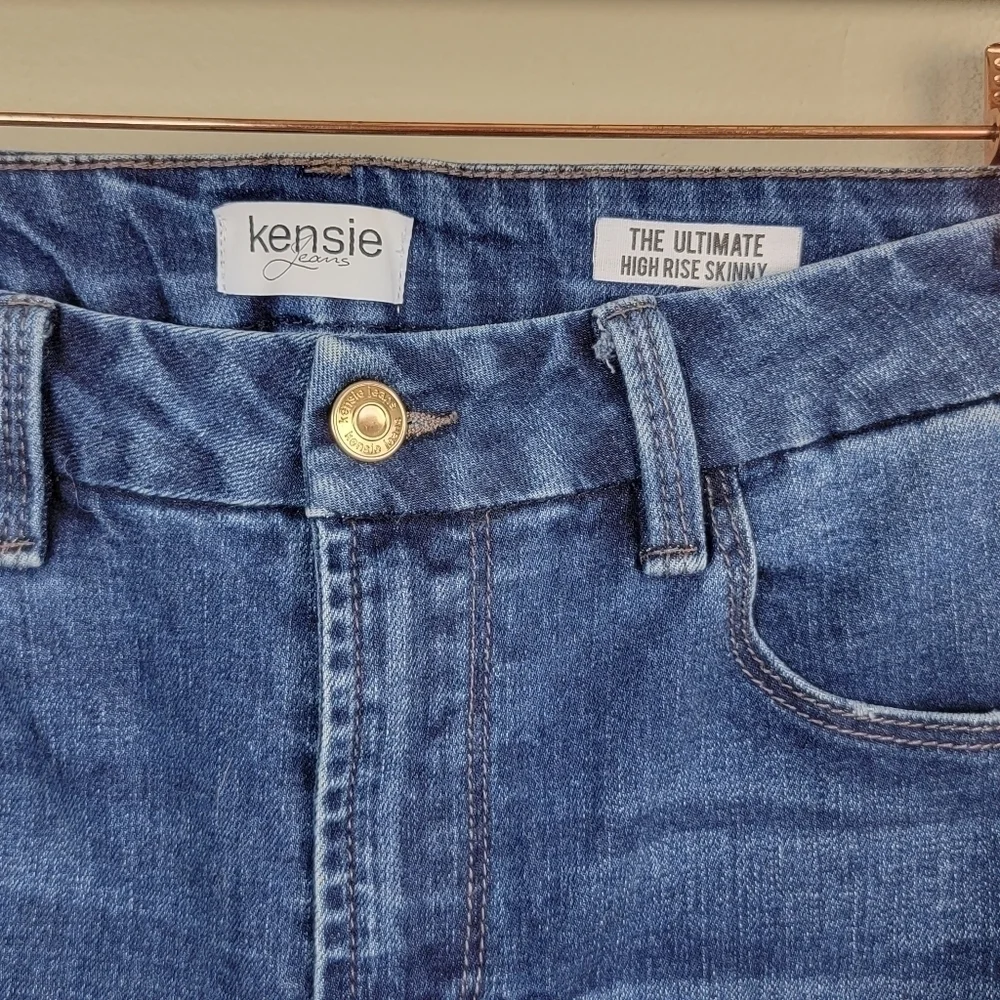 Kensie Ultimate High Rise Skinny Dark Wash Jegging Ankle Legging Jeans 6 28